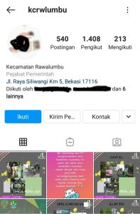 Akun IG Kecamatan Rawalumbu di Hack, Profil Diubah Foto Asooy…