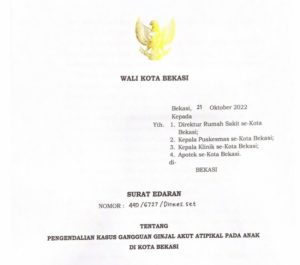 Pemkot Terbitkan Surat Edaran Waspada Gangguan Ginjal Akut Misterius