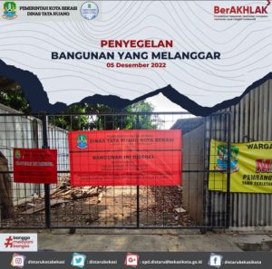 Distaru Segel Bangunan Penampung Limbah 