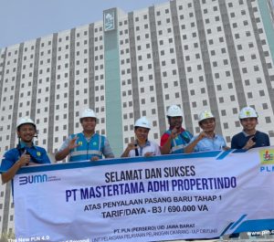 PLN Cikarang Sambung Daya Listrik Apartemen Riverdale Cibitung