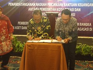 Pemkab Bekasi dan Pemkot Tandatangani BKU Pemisahan Aset Tirta Bhagasasi