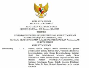 Pj. Wali Kota Evaluasi Kebijakan Perubahan Nama Jalan
