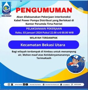 Perumda Tirta Patriot Imbau Warga Tampung Air, Ini Penjelasannya