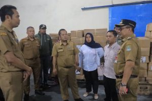 Curah Hujan Tinggi, Pj. Wali Kota Monitoring Gudang Logistik KPU