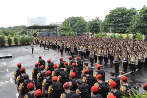Polrestro Bekasi Kota Terjunkan 1.205 Personil Amankan TPS Saat Pencoblosan