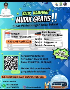 Dishub Adakan Mudik Gratis, Ini Kota Tujuannya