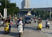 Heri Koswara Riding dan Sarapan Bareng Komunitas Vespa se-Kota Bekasi