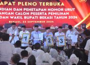 KPU Kabupaten Bekasi Tetapkan Nomor Urut Pasangan Calon