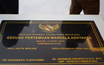 Tri Adhianto Resmikan Gedung Serbaguna Mandala Adhyaksa di Bekasi Selatan