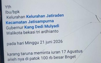 Keluhan Dugaan Iuran HUT RI Rp100 Ribu di Jatiraden Viral, Kelurahan Siap Klarifikasi 