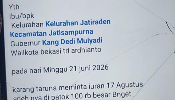 Keluhan Dugaan Iuran HUT RI Rp100 Ribu di Jatiraden Viral, Kelurahan Siap Klarifikasi 