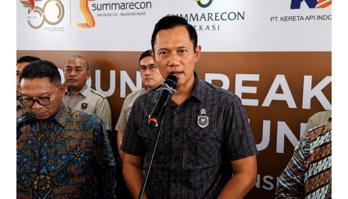 Menko AHY Resmikan Groundbreaking TOD Summarecon Bekasi