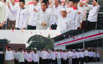 Upacara HUT RI ala Santri Sarungan Namun Sangat Khidmat