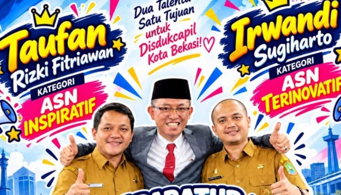 Dua ASN Disdukcapil Kota Bekasi Tembus Final Lima Besar ASN Terbaik 2026